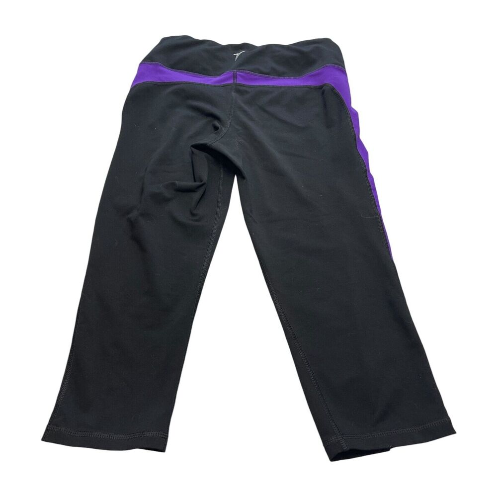 Old Navy Capri Legging Women's Small Black Purple High Waistband Performance - Picture 3 of 5